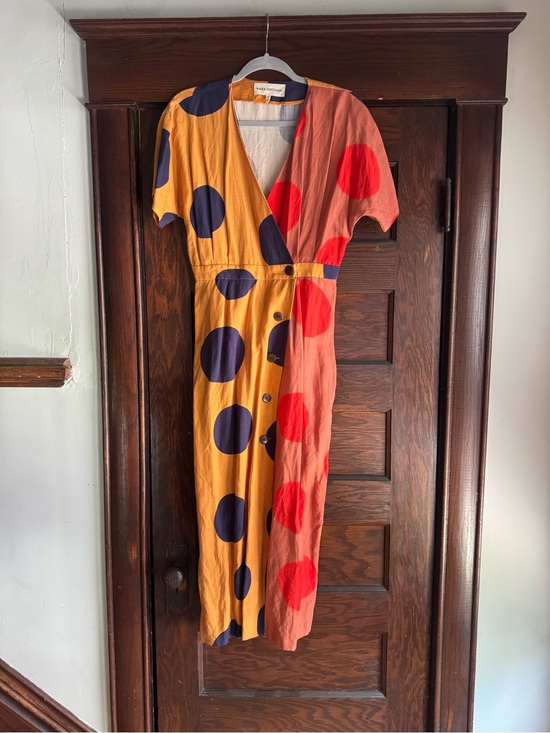 Mara Hoffman Dresses & Skirts - Mara Hoffman Two-Tone Polka Dot Wrap Dress
